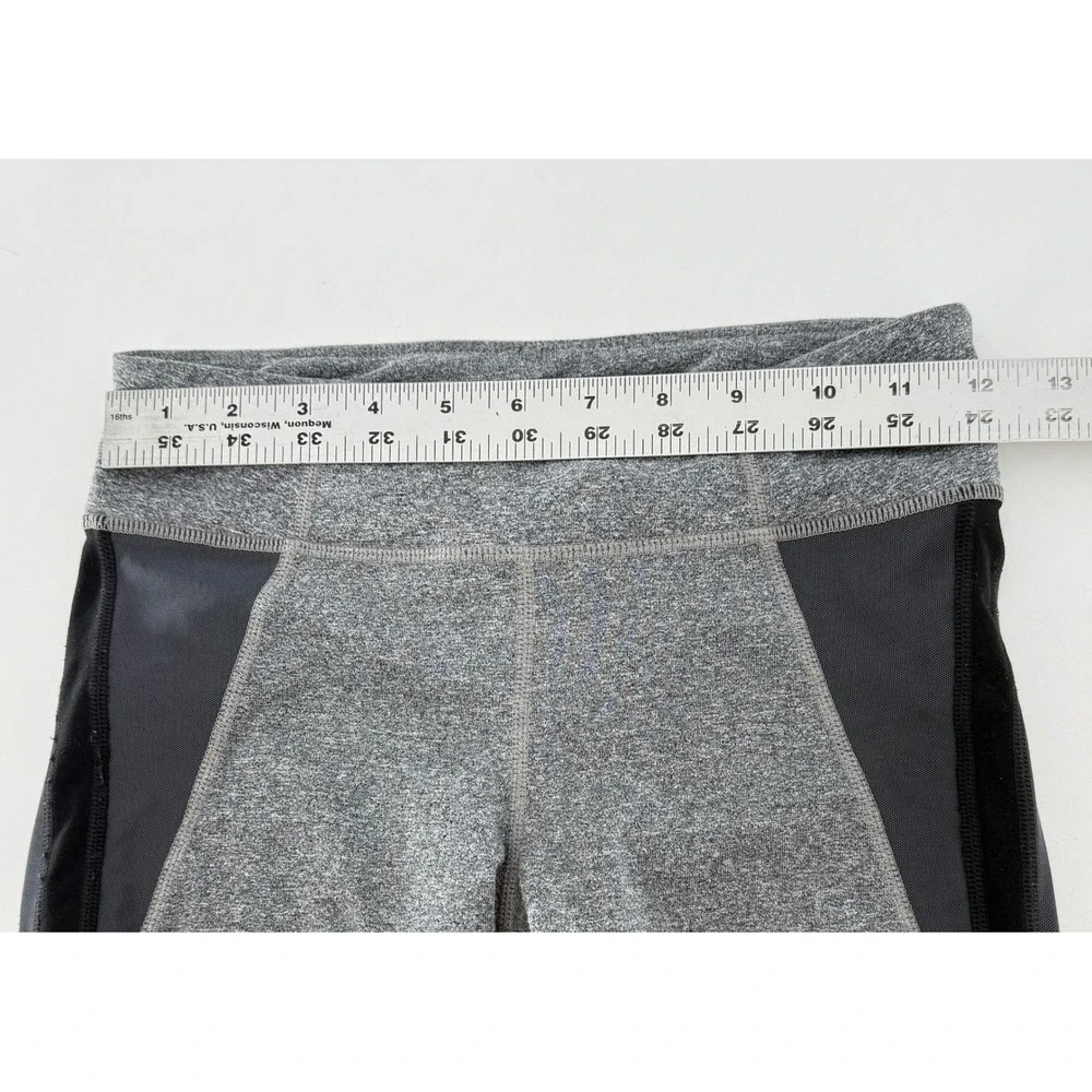 Athleta Girl Heather Gray Black Athletic Leggings‎ XL/14 Activewear Pants
